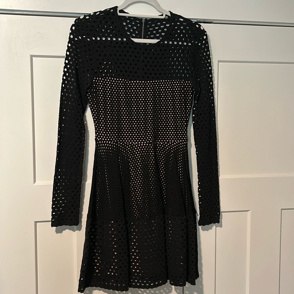 Bcbg Max Azria Long Sleeve Black Dress